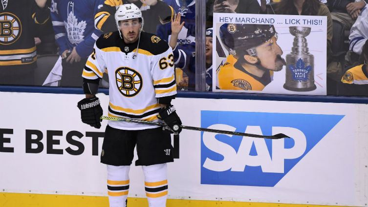 Brad Marchand is the top forward remaining and the one with the most picks.