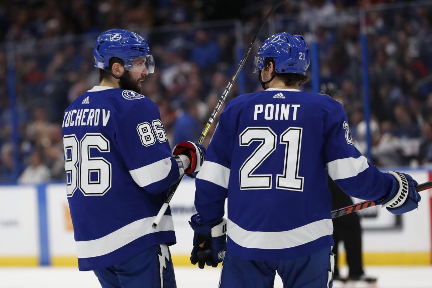 Kucherov and Point were only the second skater tandem in over 20 years with 30-plus points.